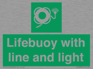 Lifebuoy with line and light